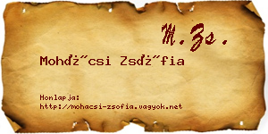 Mohácsi Zsófia névjegykártya